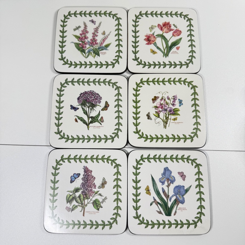 PORTMEIRION Pimpernel Botanic Garden Cork Backed Coasters 2 Sets of 6 Floral - Picture 6 of 8